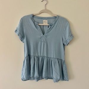 Denim Babydoll Shirt